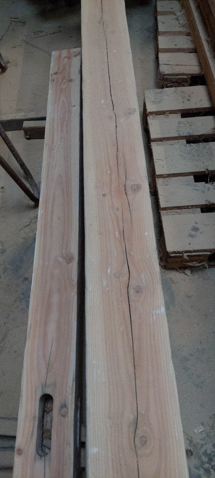 12 Douglas balken - Diverse afmetingen, Ophalen, Gebruikt, 200 tot 250 cm, 50 mm of meer