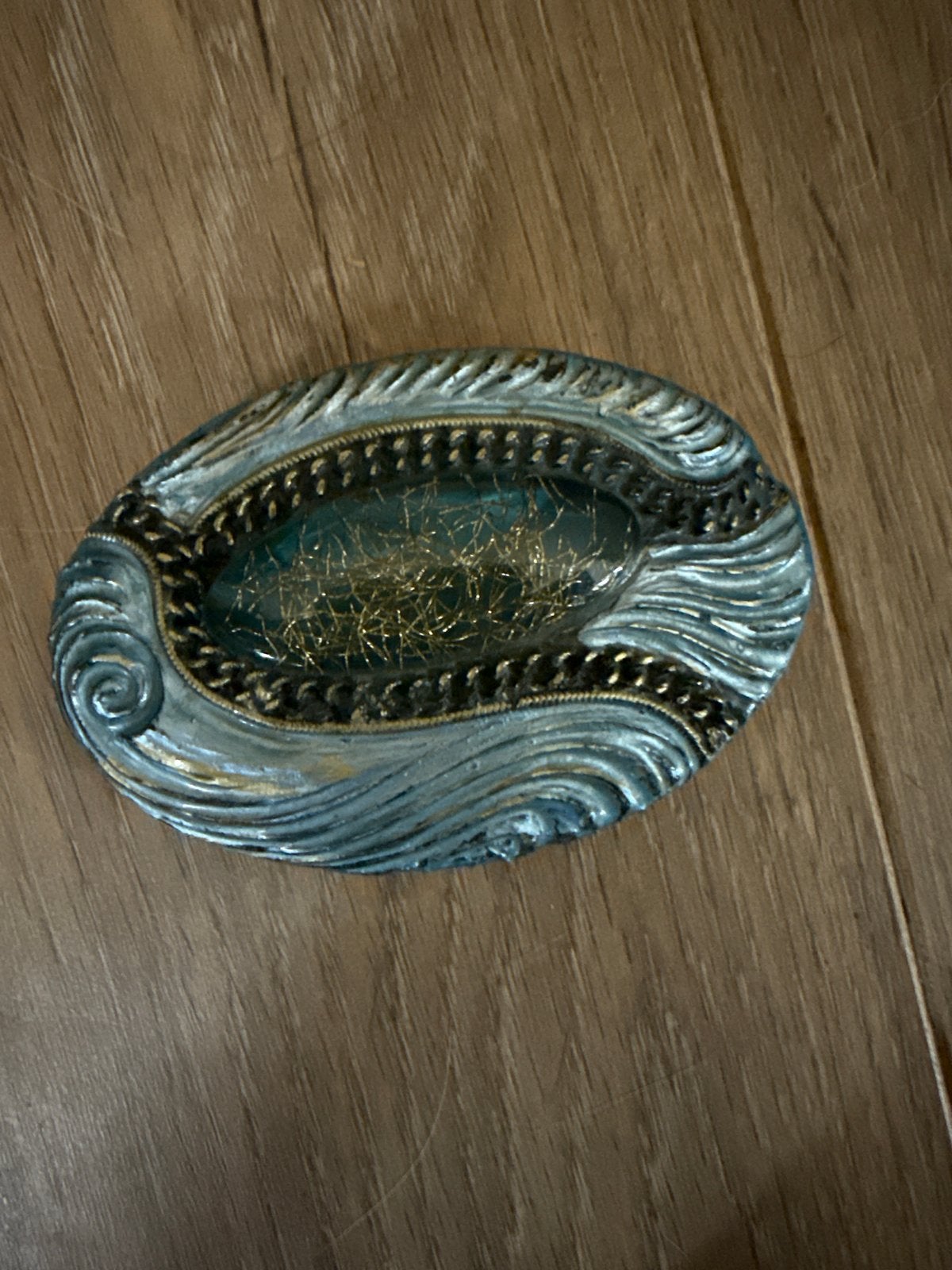 Vintage houten riemgesp - Uniek en stijlvol accessoire, Kleding | Dames, Ophalen of Verzenden, Gedragen, Overige kleuren, Losse buckle of gesp
