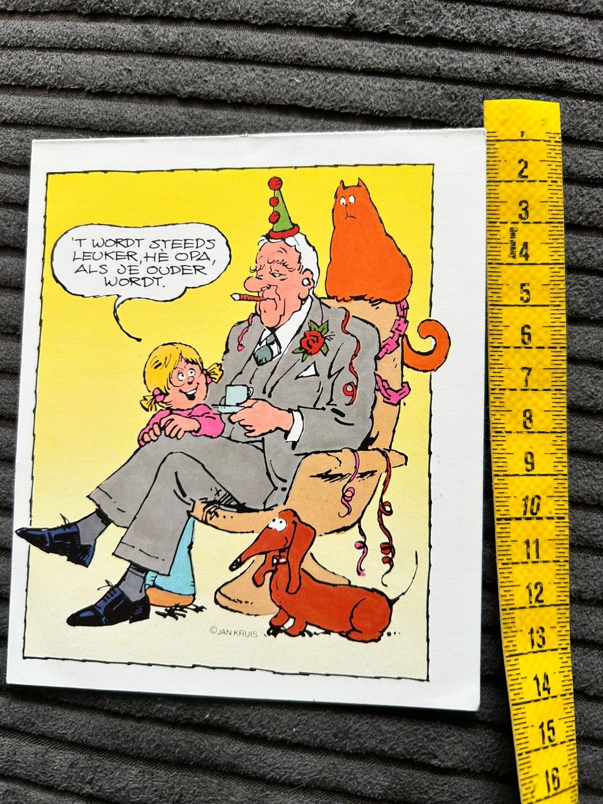 360. Oude kaart illustr Jan Kruis 1994, Ophalen of Verzenden, 1980 tot heden