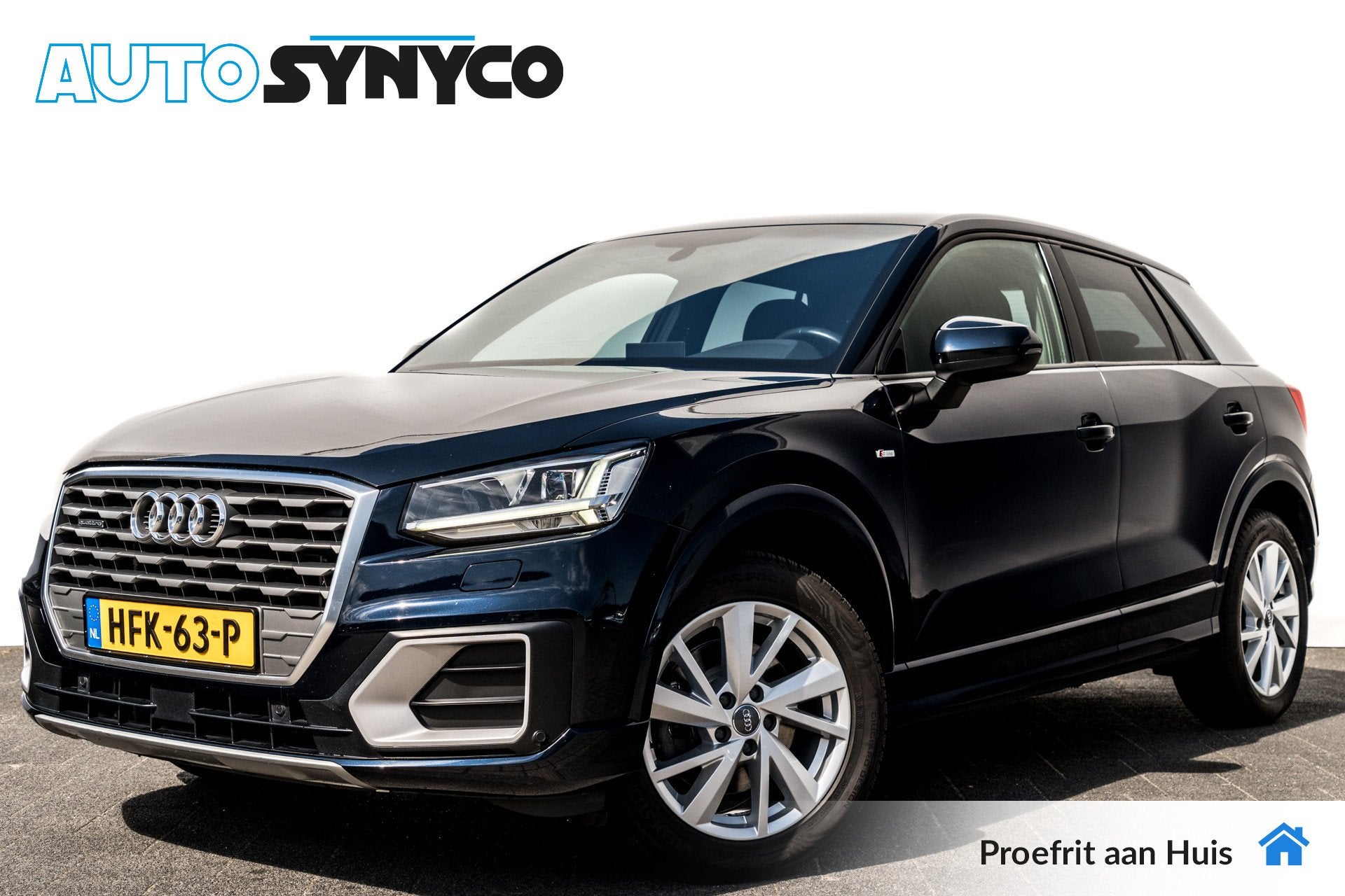 Audi Q2 2.0 TFSi Quattro Automaat Sport Pro Line S | Sportst, Gebruikt, Blauw, Leder en Stof, Bedrijf