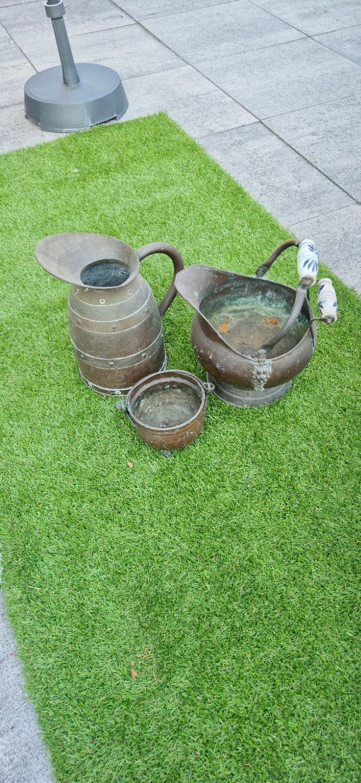 Antieke Koperen en Bronzen Potten en Kannen Set, Antiek en Kunst, Ophalen