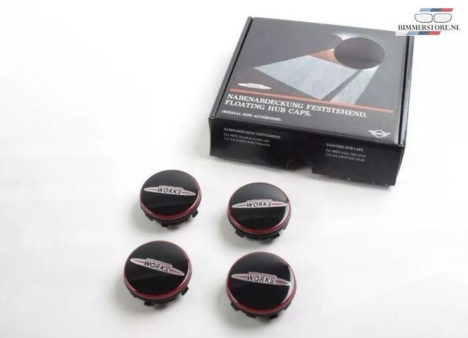 Works vaststaande MINI Naafdop floating center cap set 56 MM, -, -, Nieuw, Ophalen of Verzenden