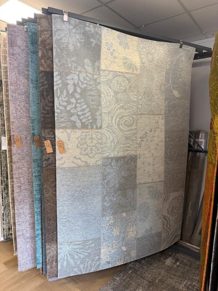Vloerkleed 155x230cm, Ophalen, Blauw, 150 tot 200 cm, Rechthoekig