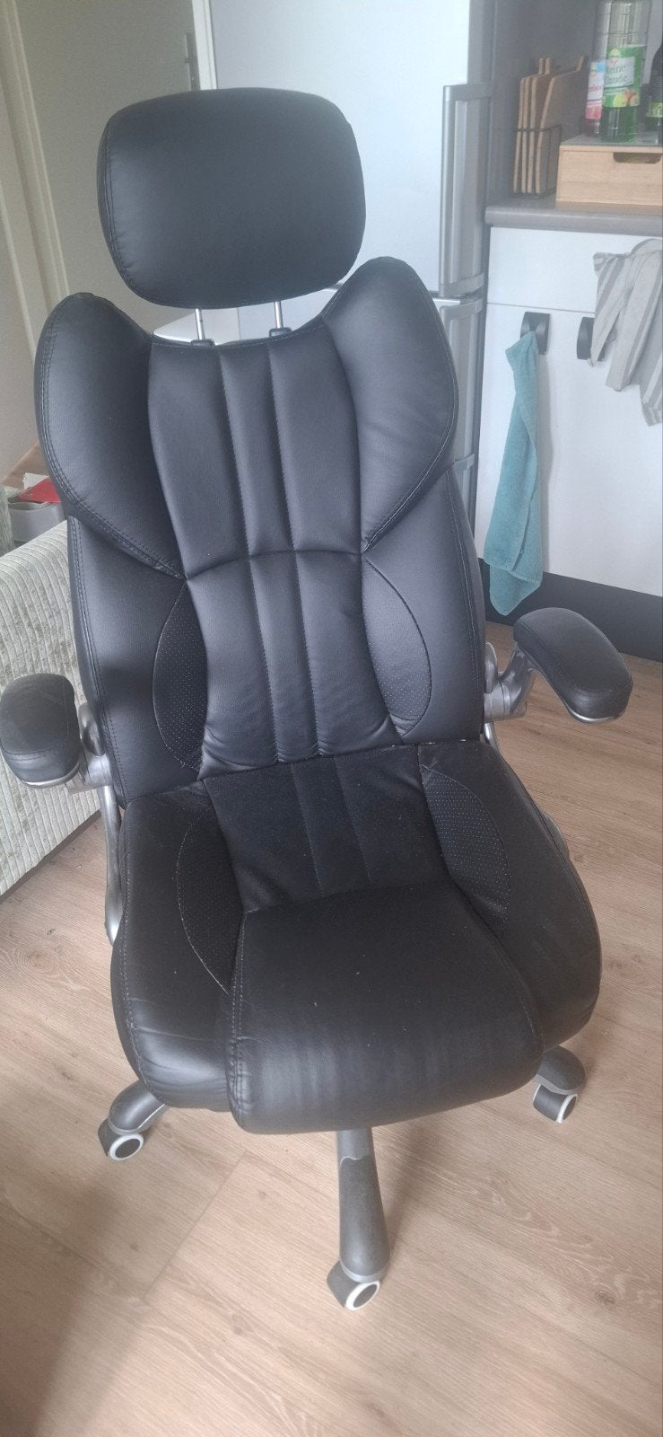 Zwarte Bureaustoel - Ergonomisch en Comfortabel, Ophalen, Gebruikt, Zwart, Bureaustoel