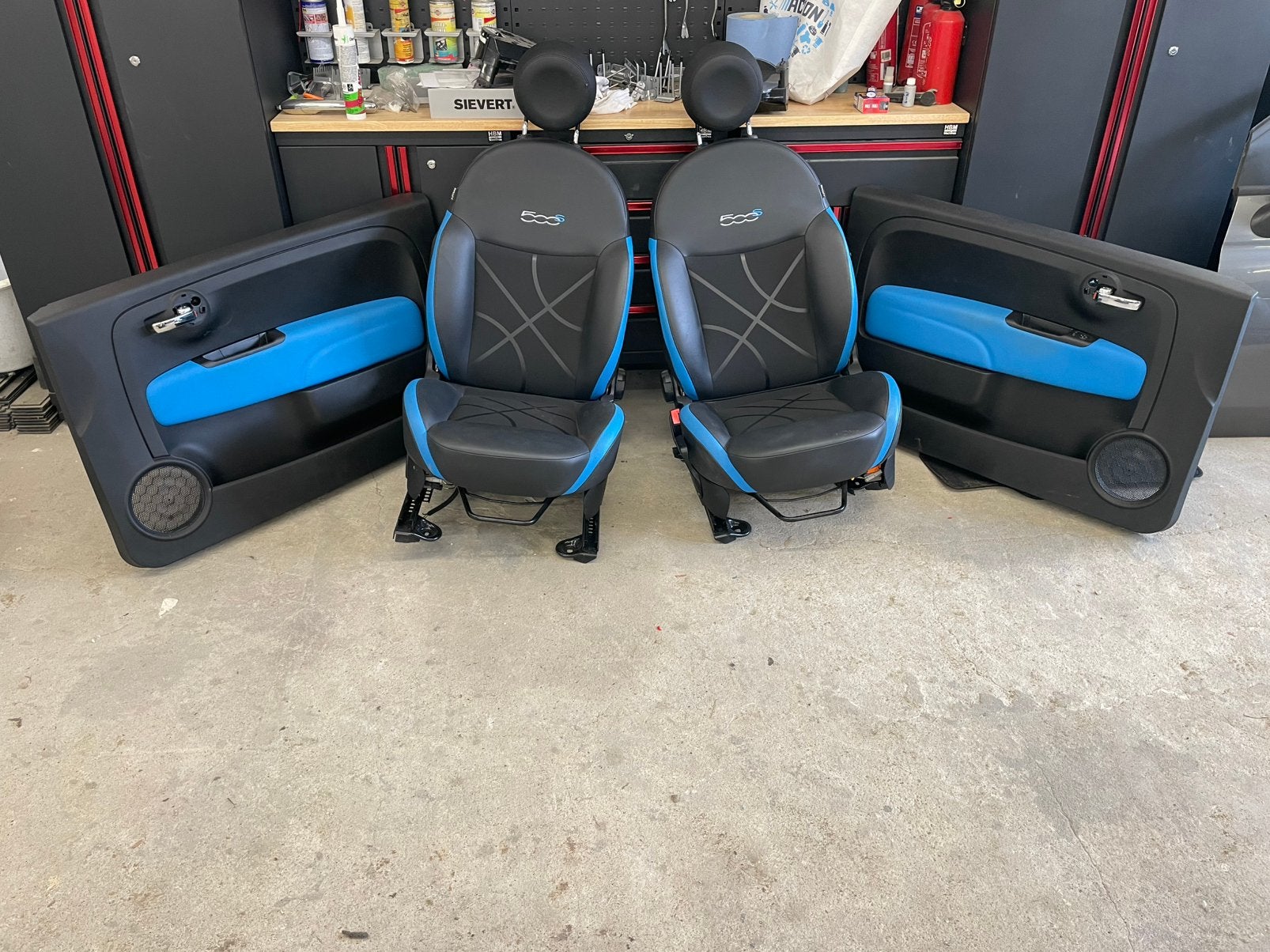 Fiat 500 bekledingsets/interieur  zo goed als nieuw, Ophalen of Verzenden, Fiat