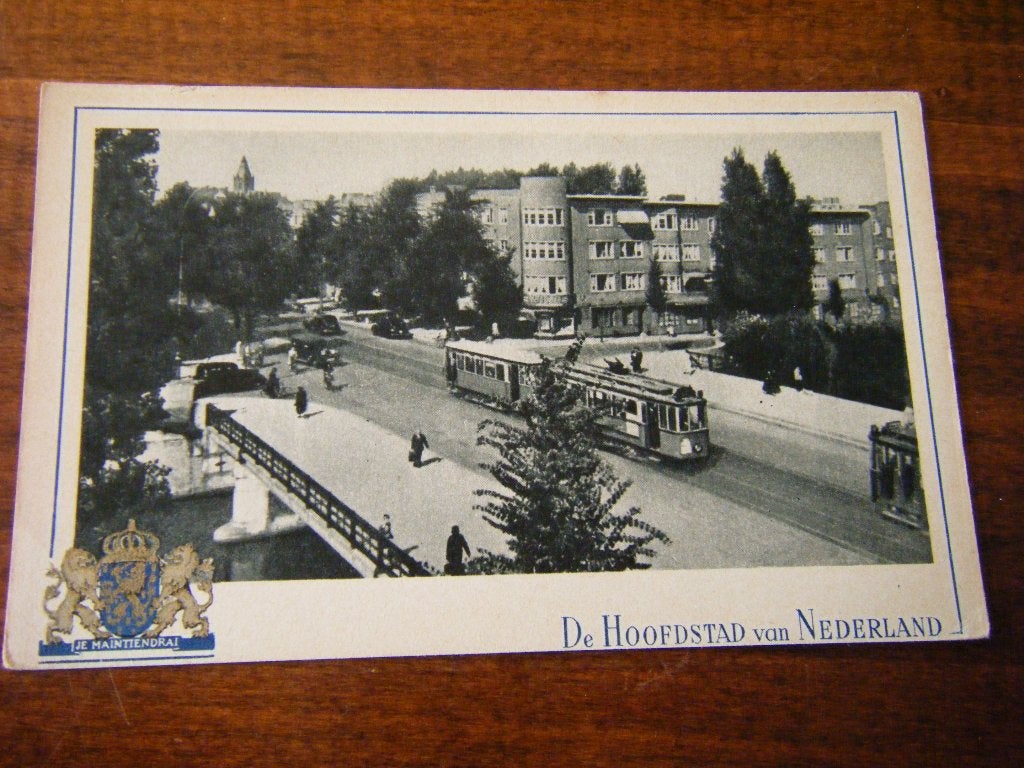 K40 - Amsterdam - Van Woustraat - Tram - Mooi/Oud, Ophalen of Verzenden, 1940 tot 1960, Noord-Holland