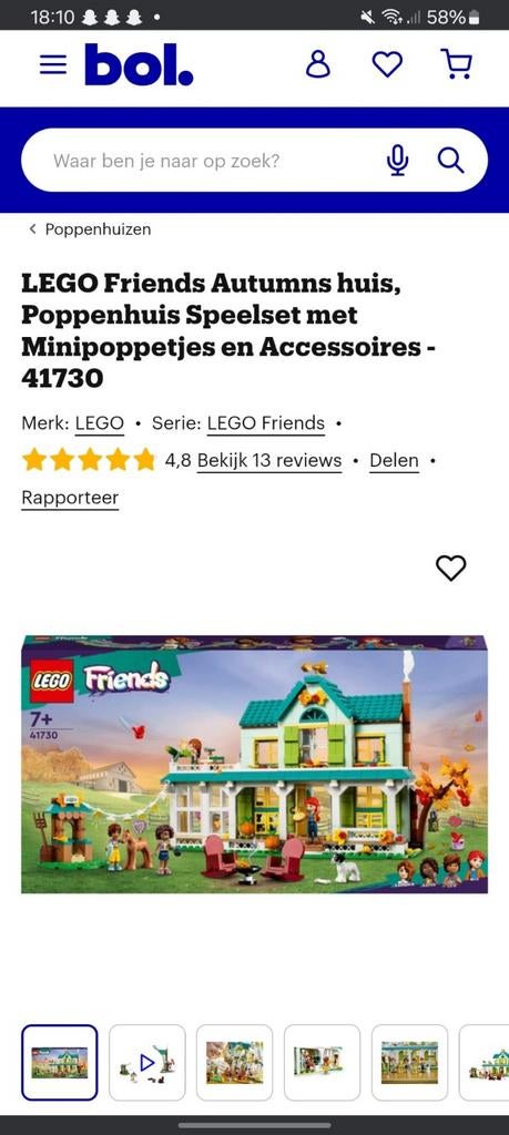 Lego Friends autumns huis, Ophalen, Lego, Zo goed als nieuw, Inclusief instructies