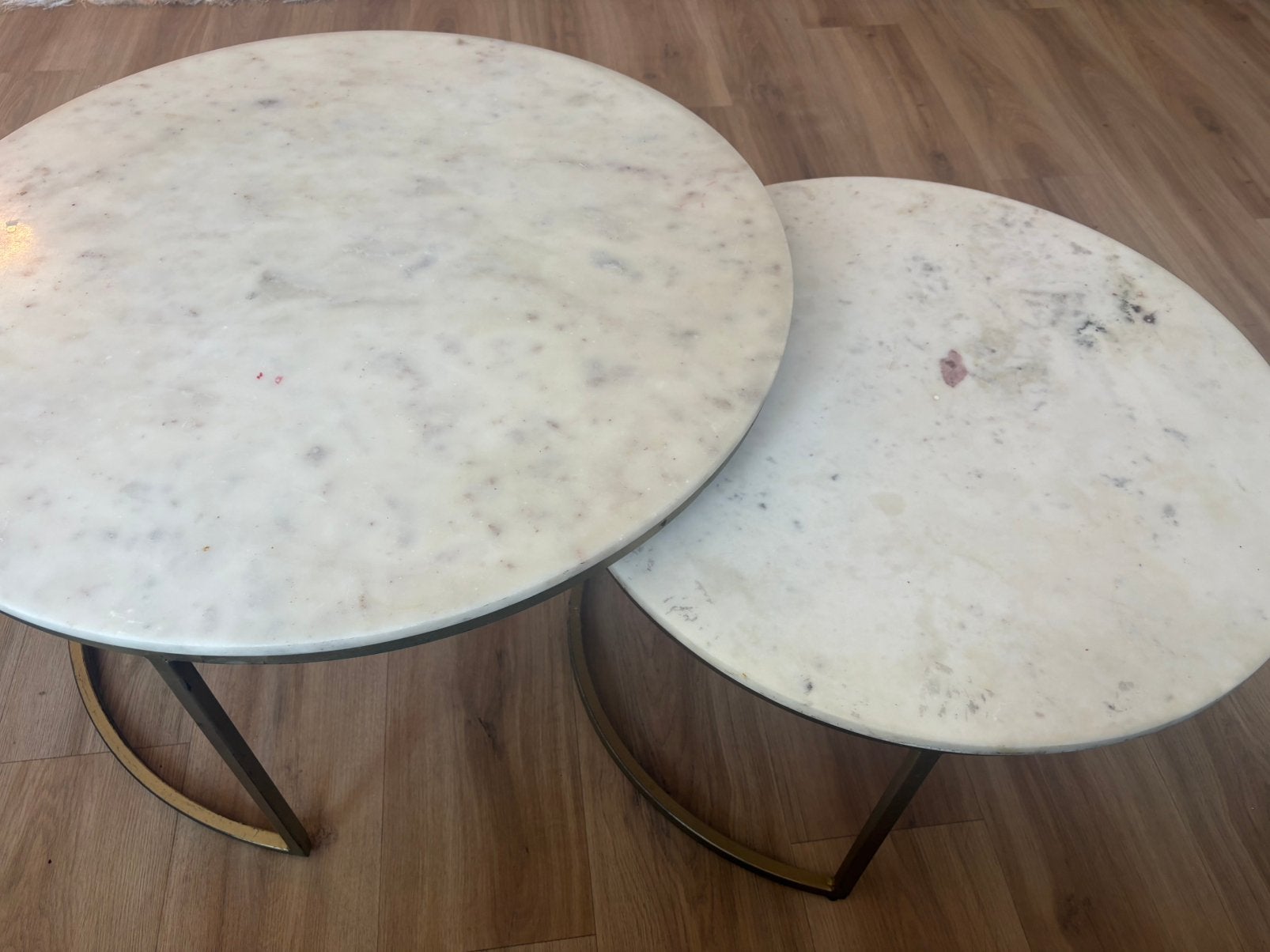 Salontafel, Ophalen, Minder dan 55 cm, Metaal of Aluminium, Rond