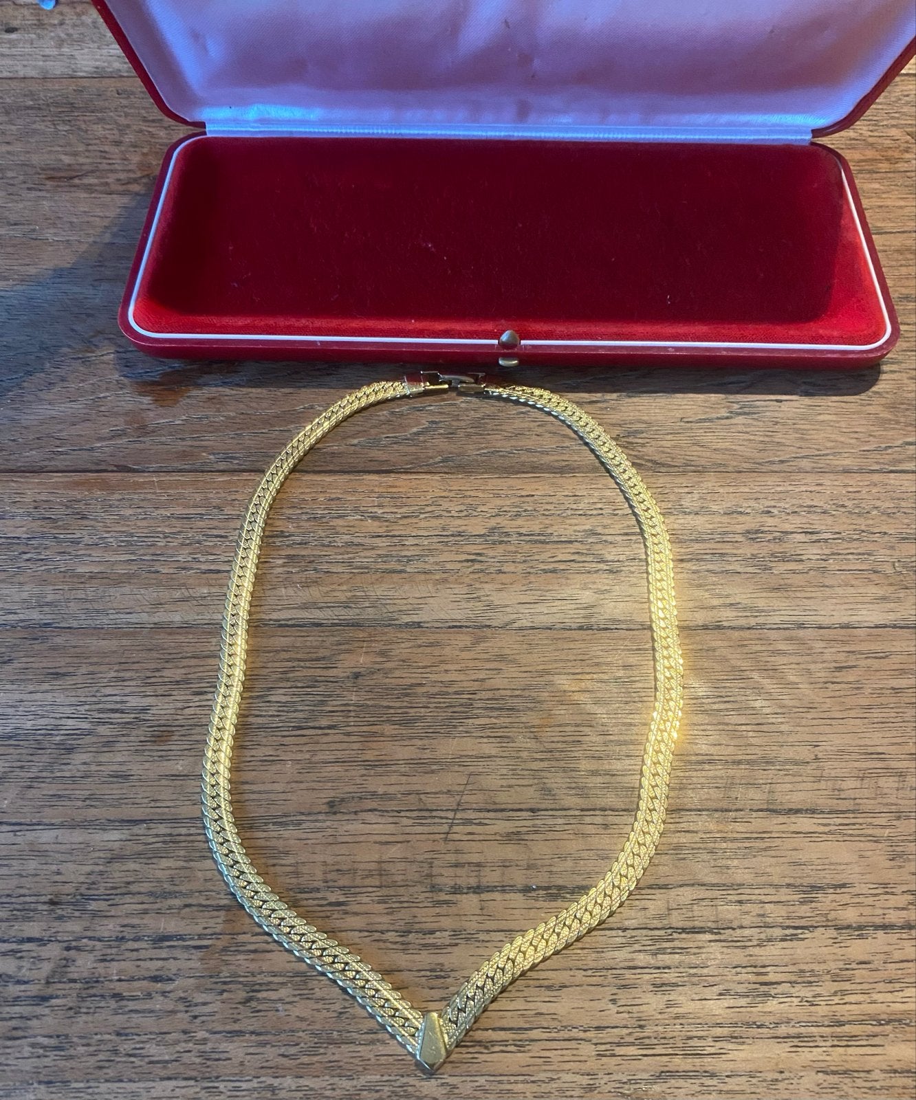 Vintage Napier ketting 22kt goud op zilver, Art Deco stijl, Sieraden, Tassen en Uiterlijk, Ophalen of Verzenden, Goud, Ketting