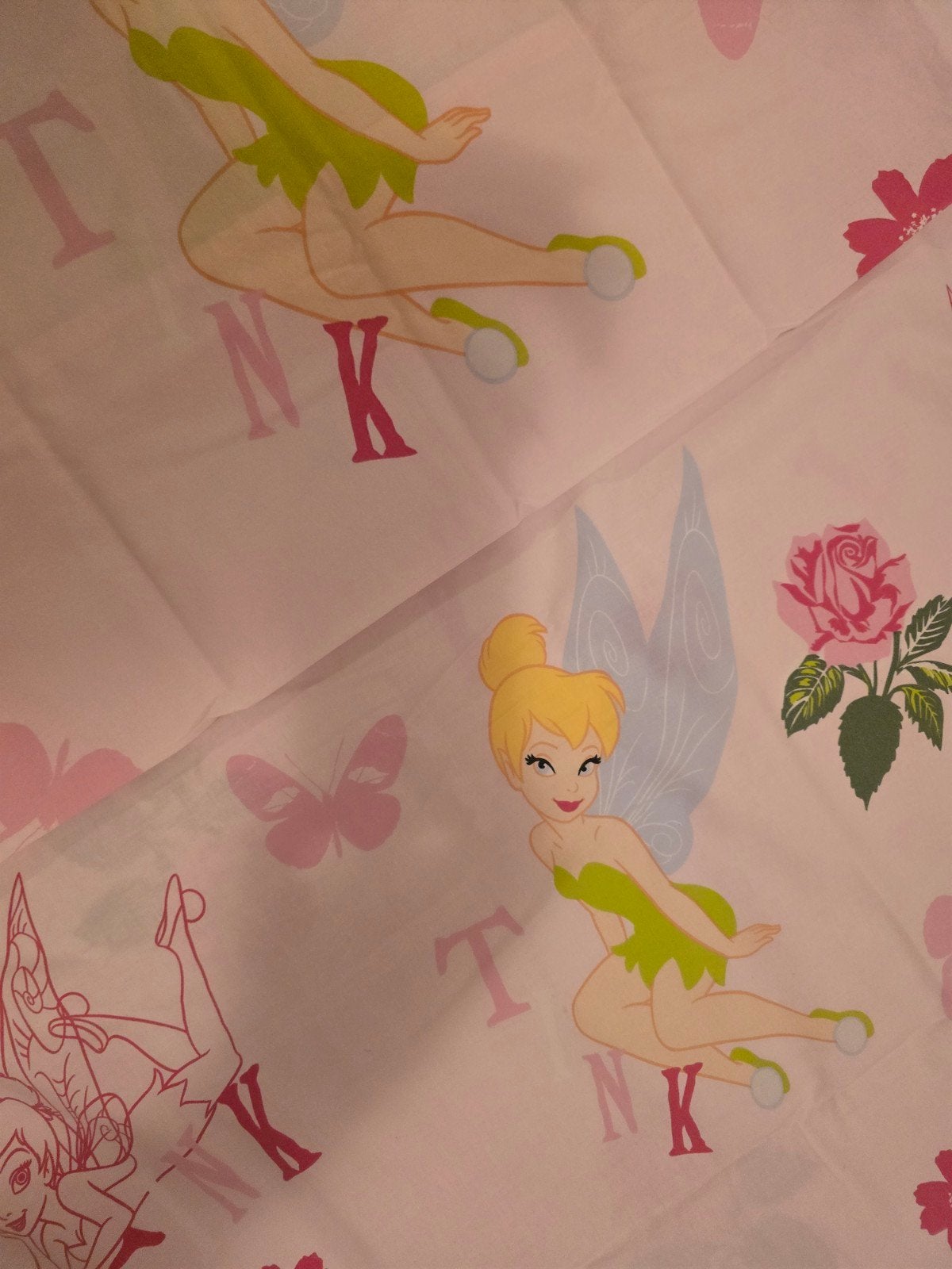 Tinkerbell 1p dekbedovertrek, Eenpersoons, Dekbedovertrek, Katoen, Ophalen of Verzenden