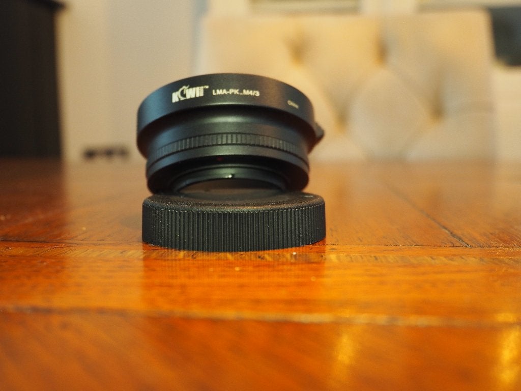 Adapter van Pentax-K naar micro 4/3, Overige merken, Overige typen, Ophalen of Verzenden, Zo goed als nieuw