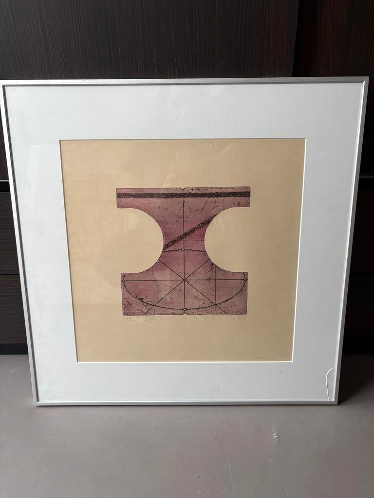 Yoka Voorbach - "Idol" - Ingelijste kleur ets, Antiek en Kunst, Kunst | Litho's en Zeefdrukken, Ophalen