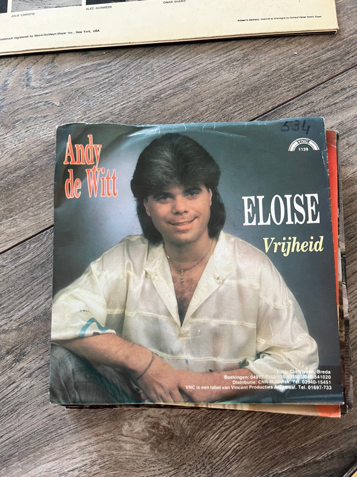 Andy de Witt - Eloise, Ophalen of Verzenden, Zo goed als nieuw, Overige formaten, Levenslied of Smartlap