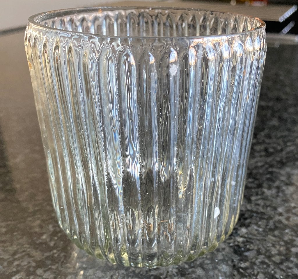 Glazen theelichthouder, 10 cm, Ophalen of Verzenden, Kandelaar, Glas