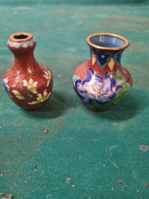 vaasjes mini chinese luminous cloisonne, Ophalen of Verzenden