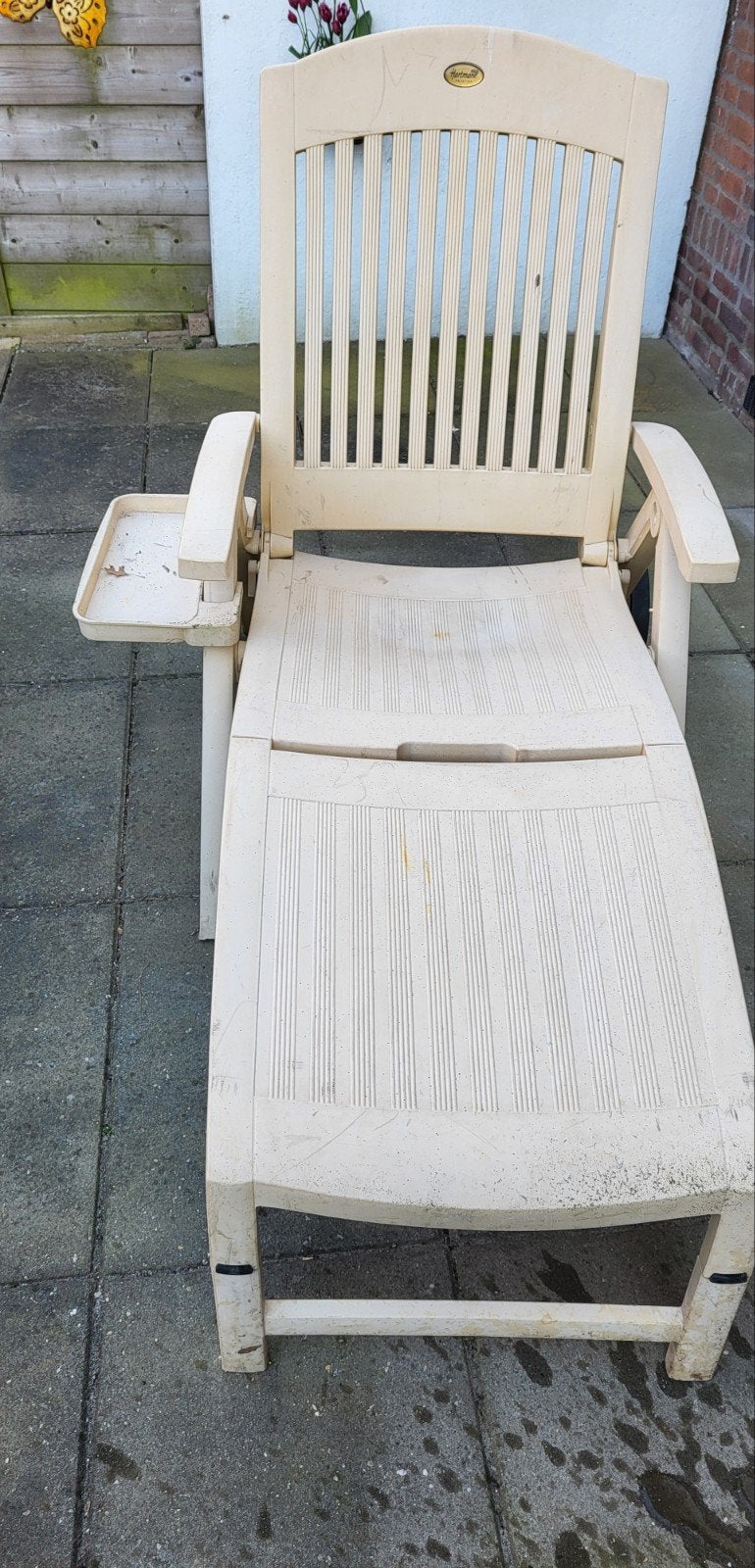 Lig tuinstoel inklapbaar hartman, Tuin en Terras, Ophalen, Gebruikt, Kunststof, Inklapbaar