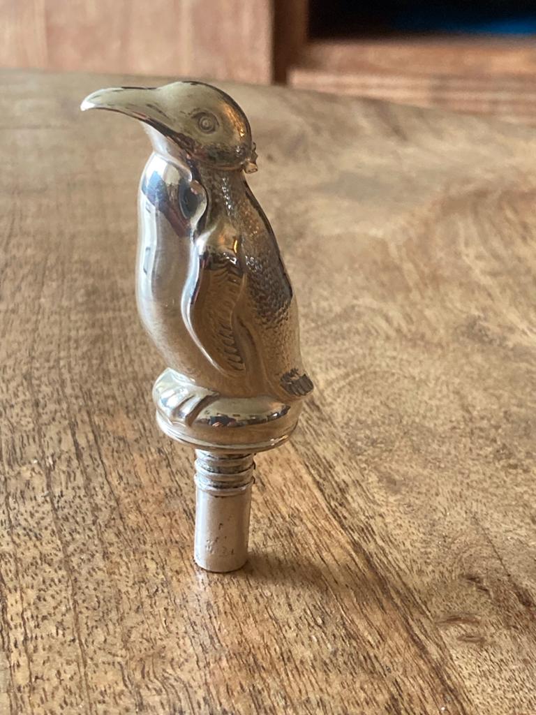 Vintage Pinguïn Flessenstop - Verzilverd, Antiek en Kunst, Ophalen of Verzenden