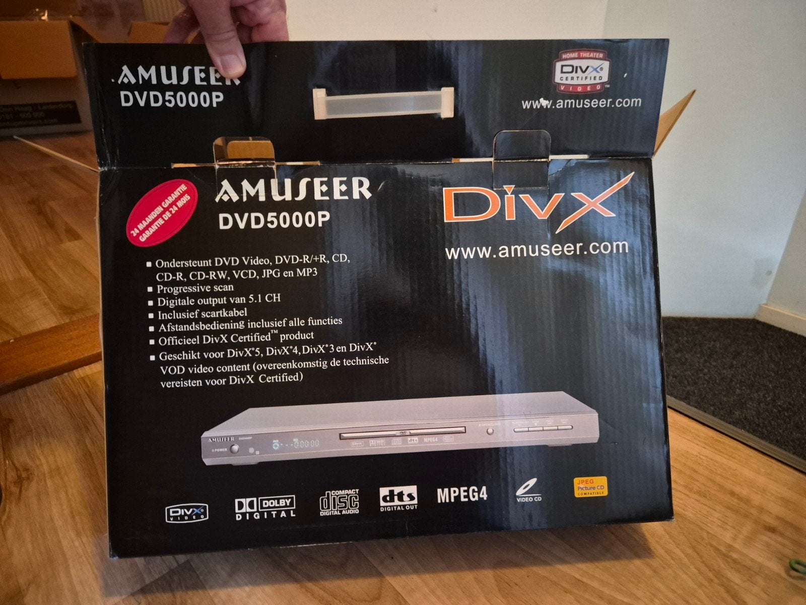 Amuseer DVD5000P DivX DVD-speler - Nieuw in doos, Ophalen, Nieuw, Dvd-speler, Overige merken