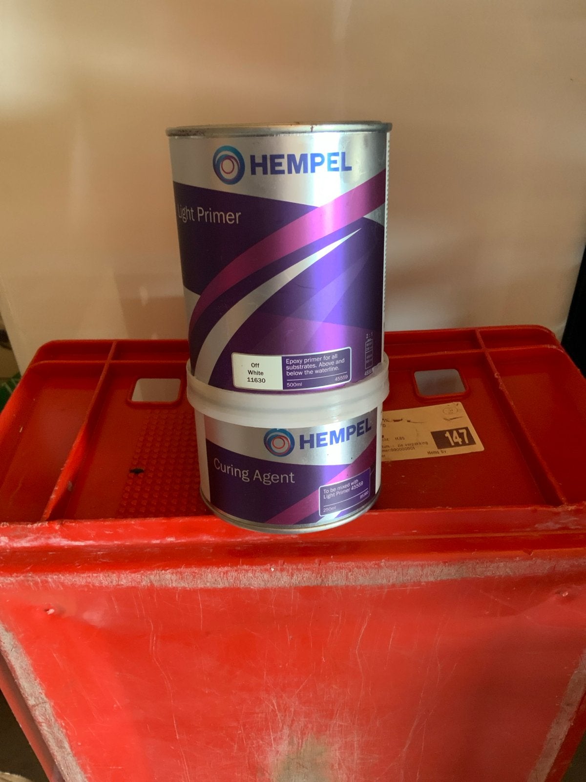 Hempel Light Primer en Curing Agent - Epoxy primer, Watersport en Boten, Ophalen, Nieuw, Verven