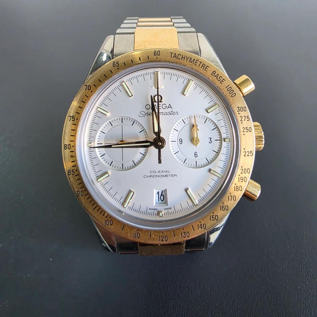 Omega Speedmaster Co-Axial Chronometer Staal/Goud, Staal, Polshorloge, Ophalen of Verzenden, Zo goed als nieuw