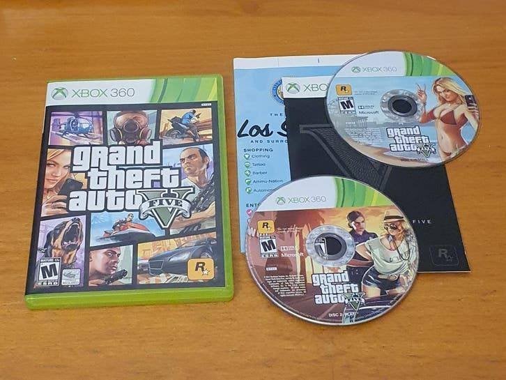XBOX 360 | Grand Theft Auto V | GTA V | GTA Five met POSTER, Avontuur en Actie, Gebruikt, Vanaf 18 jaar, 1 speler