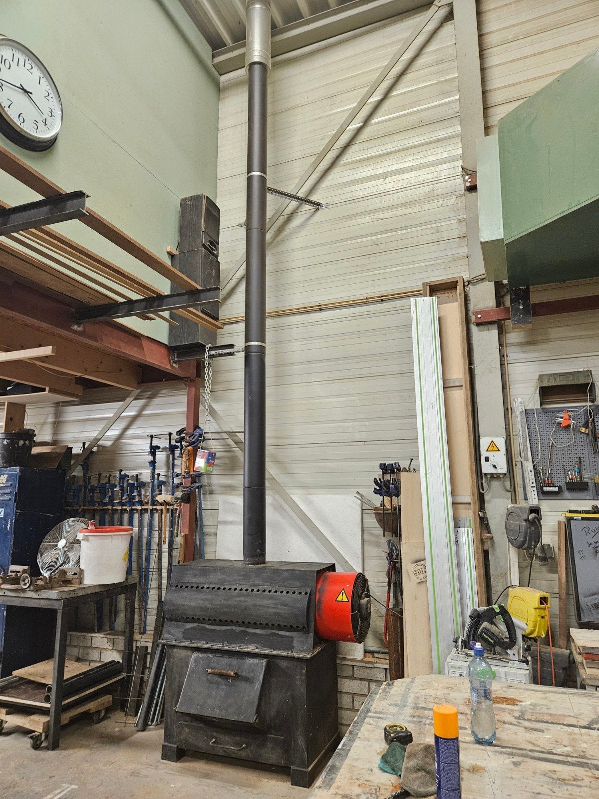 Houtkachel Werkplaatskachel Allesbrander 51KW AlfaTherm CT50, Ophalen, Hout, Houtkachel