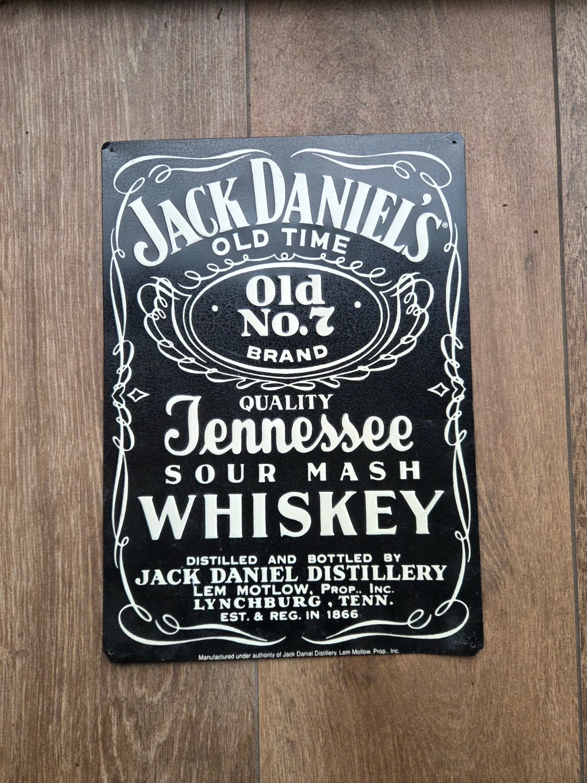 Jack Daniel's Old No. 7 Whiskey Metalen Wandbord, Verzamelen, Ophalen of Verzenden, Gebruikt