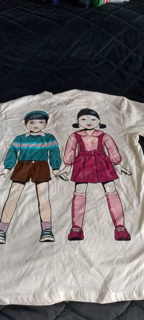 Squid Game T-shirts, Verzenden, Nieuw, Maat 46 (S) of kleiner, Zwart