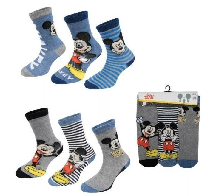 Mickey Mouse Sokken - 3 paar - Maat 23/26 - 31/34 - Disney, Nieuw, Ophalen of Verzenden, Mickey Mouse, Nvt