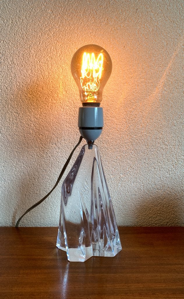 Vintage Kristallen Daum France tafellamp (gesigneerd), Ophalen of Verzenden, Gebruikt, Art deco