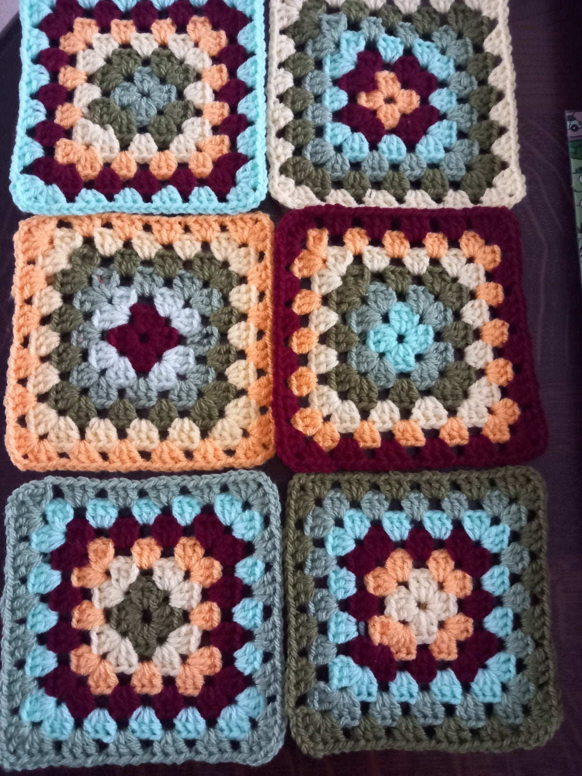 Granny square lapjes 14x14 cm, Ophalen of Verzenden, Nieuw, Haken, Wol of Garen
