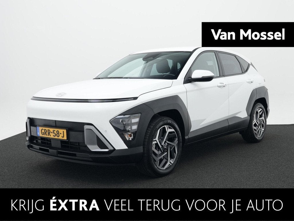 Hyundai Kona 1.6 GDI HEV Comfort | Achteruitrijcamera | Adap, Auto's, Hyundai, 12 maanden, Stof, Gebruikt, Wit