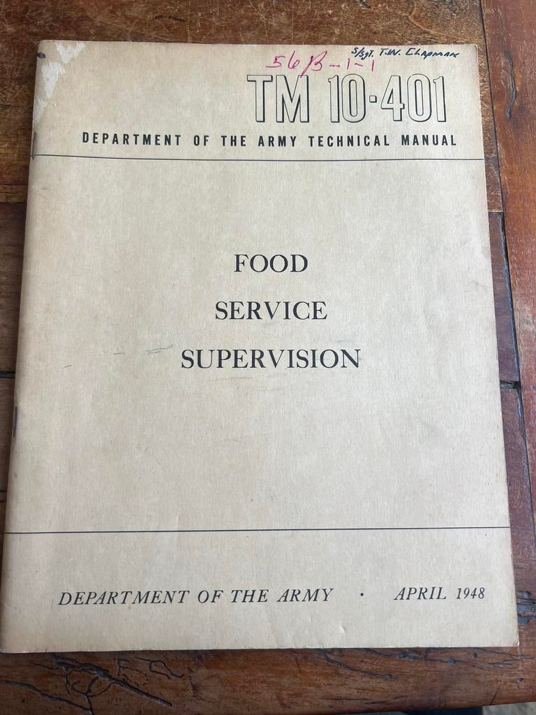 WO2 Korea Amerikaans Food Service Veldkeuken Kok Rantsoen, Amerika, Ophalen of Verzenden, Boek of Tijdschrift