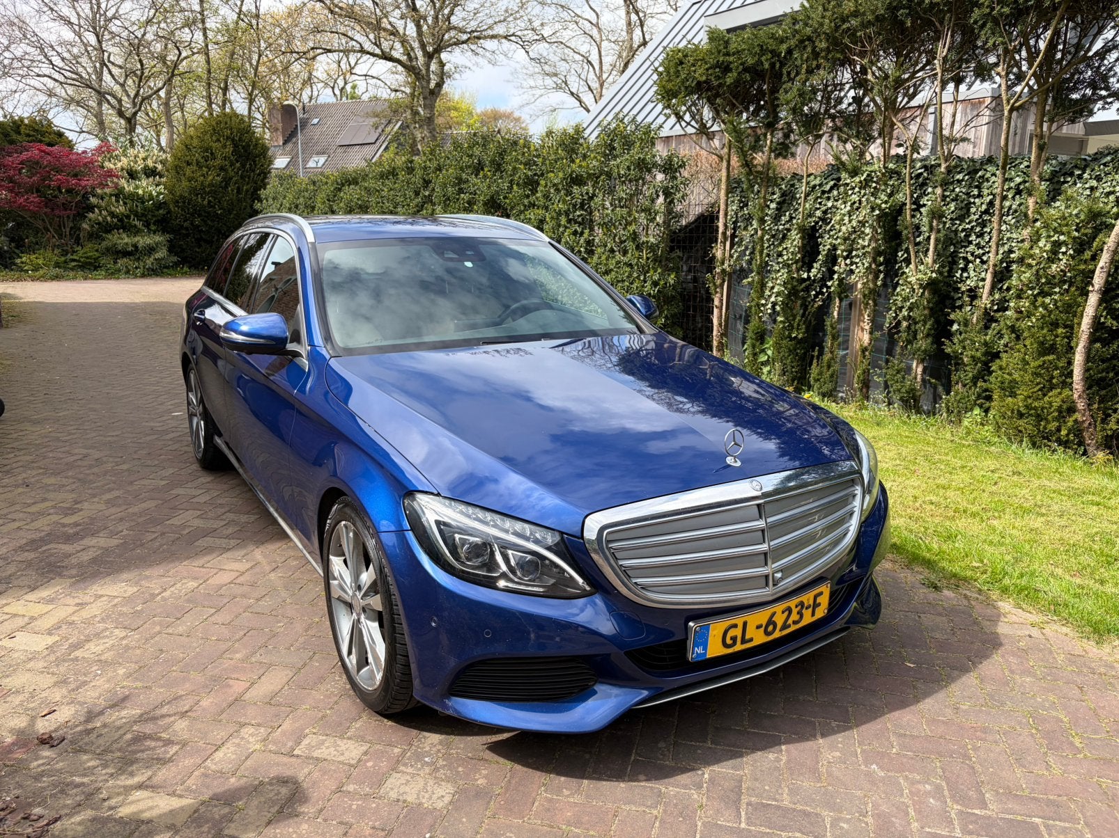 Mercedes-Benz C-Klasse C350 e Plug-in Hybrid 279pk 7G-TRONIC, Automaat, Achterwielaandrijving, Beige, Blauw