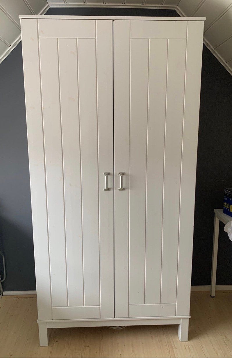 Witte (kleding) kast, Ophalen, 50 tot 100 cm, Zo goed als nieuw, 150 tot 200 cm