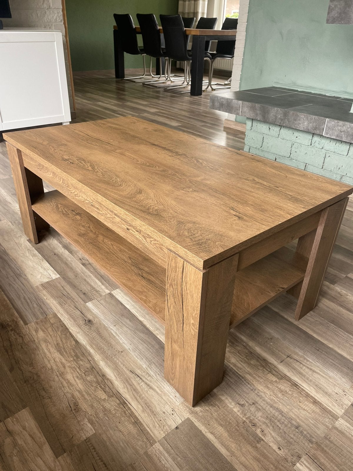 JYSK salontafel hout, Ophalen, Zo goed als nieuw, Rechthoekig, Overige houtsoorten