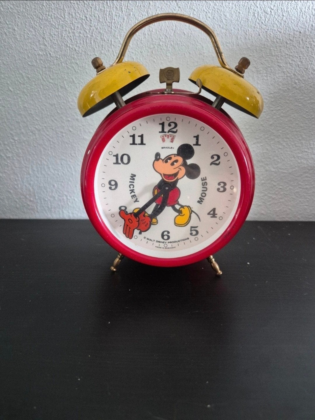 Vintage Mickey Mouse Disney Wekker - Bradley Germany, Ophalen of Verzenden
