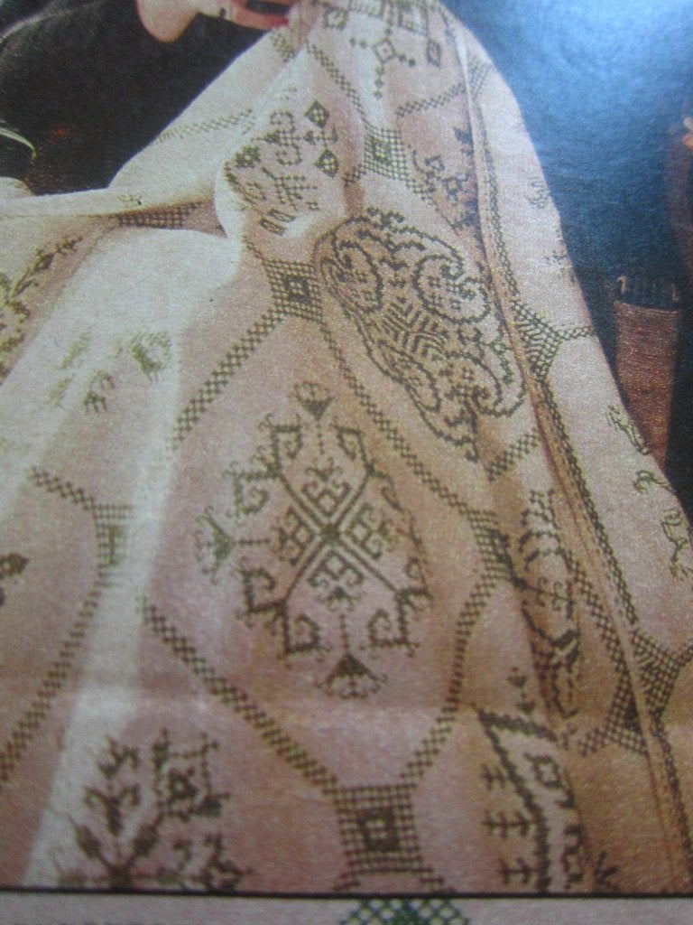 borduurpatroon tafelkleed  kaartkleed bridgekleed, Ophalen of Verzenden, Zo goed als nieuw, Handborduren, Patroon