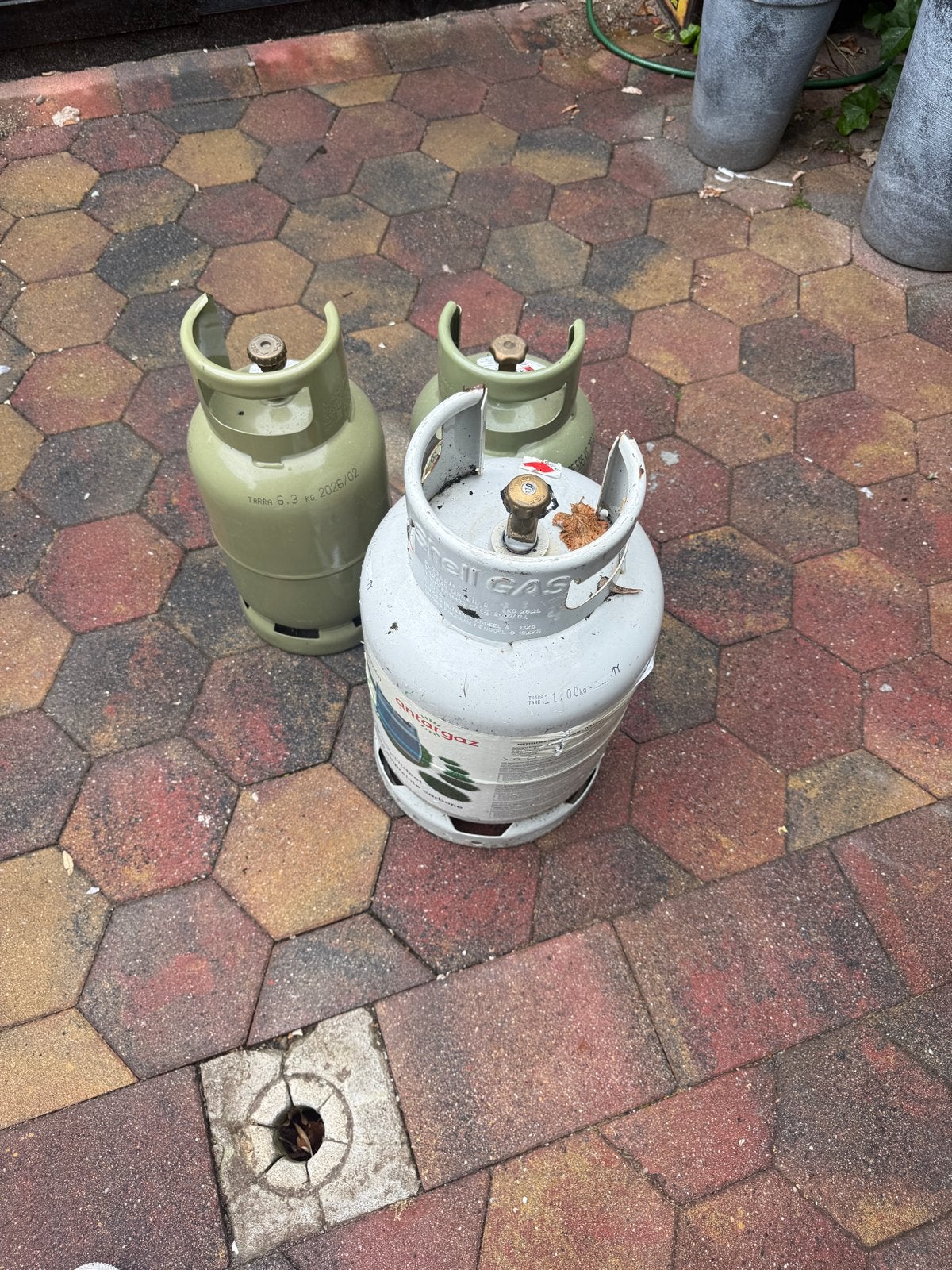 Diverse gasflessen: Shell Gas, Antargaz, Terra, Ophalen, Gebruikt