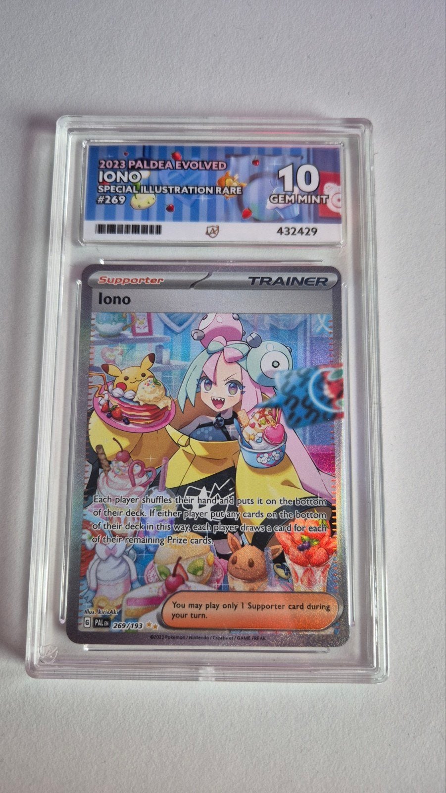 Iono 269 Ace 10, Ophalen of Verzenden, Zo goed als nieuw, Losse kaart, Foil