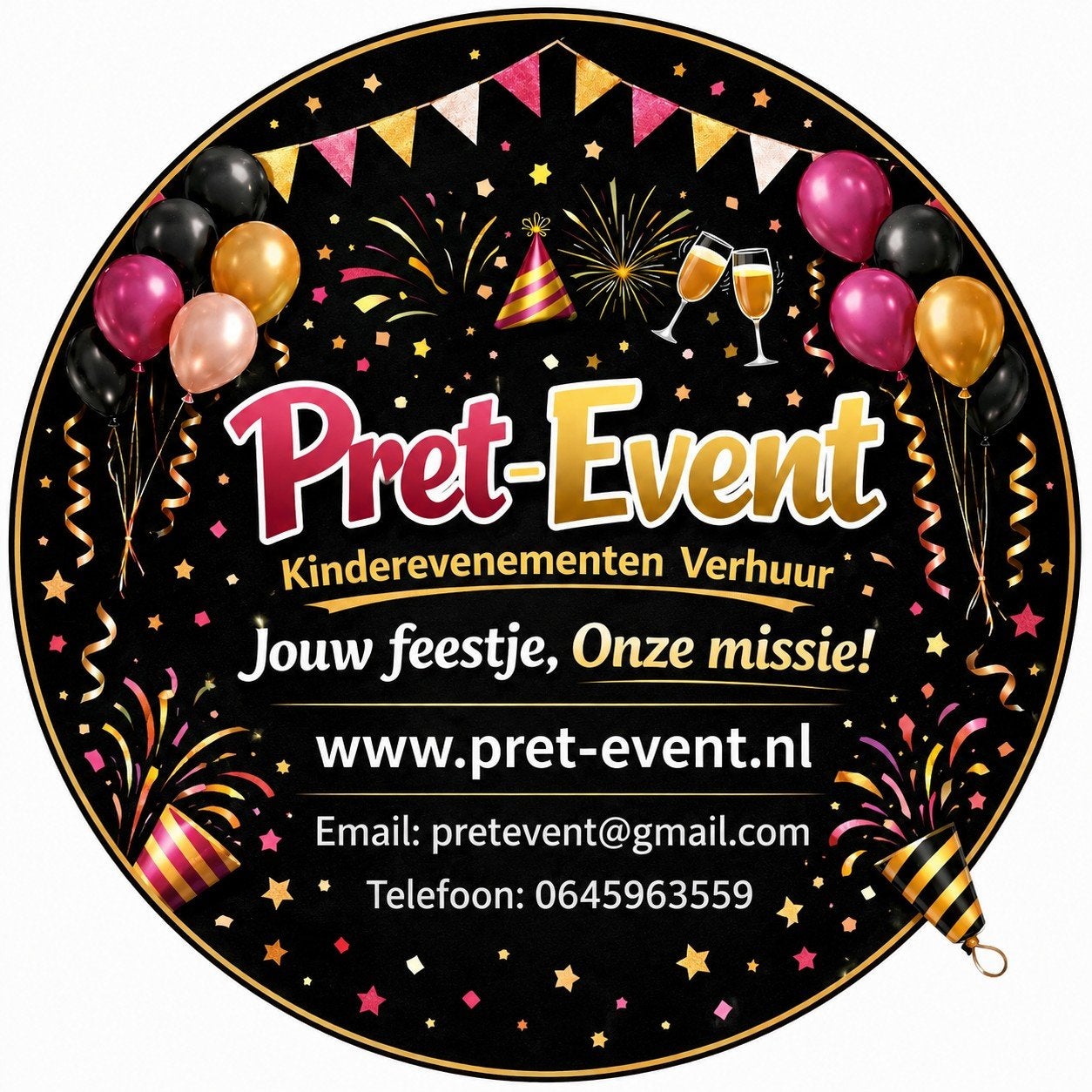 Pret-Event kinderevenementen verhuur, Hobby en Vrije tijd, Ophalen of Verzenden