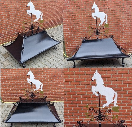 Schoorsteenkap met windwijzer uniek voor dubbele schoorsteen, Tuin en Terras, Ophalen, Zo goed als nieuw