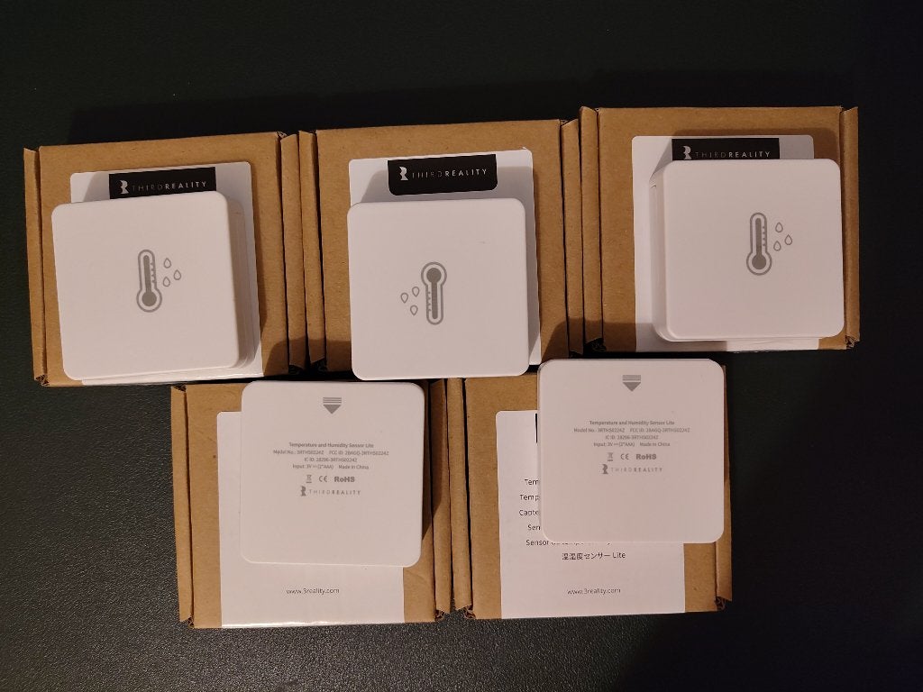 THIRDREALITY - 5 sensors Temperatuur- en vochtigheidssensors, Kunststof, Ophalen of Verzenden, Zo goed als nieuw, Overige merken