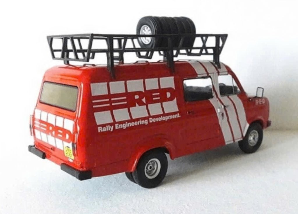 Ford transit MkII Red team 1/43 Rallye Assistance # 63, Hobby en Vrije tijd, Modelauto's | 1:43, Verzenden, Nieuw, Bus of Vrachtwagen