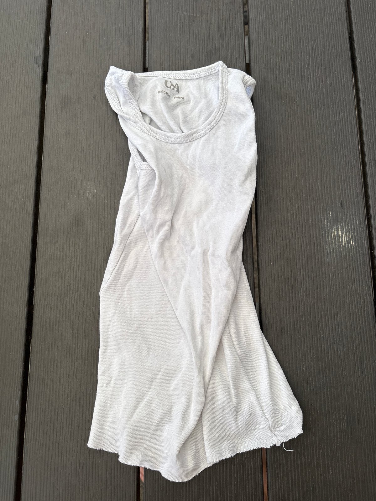 C&A Wit Hemdje Maat 98-104, Kinderen en Baby's, Kinderkleding | Maat 104, Ophalen of Verzenden, Gebruikt, Jongen of Meisje, Nacht- of Onderkleding