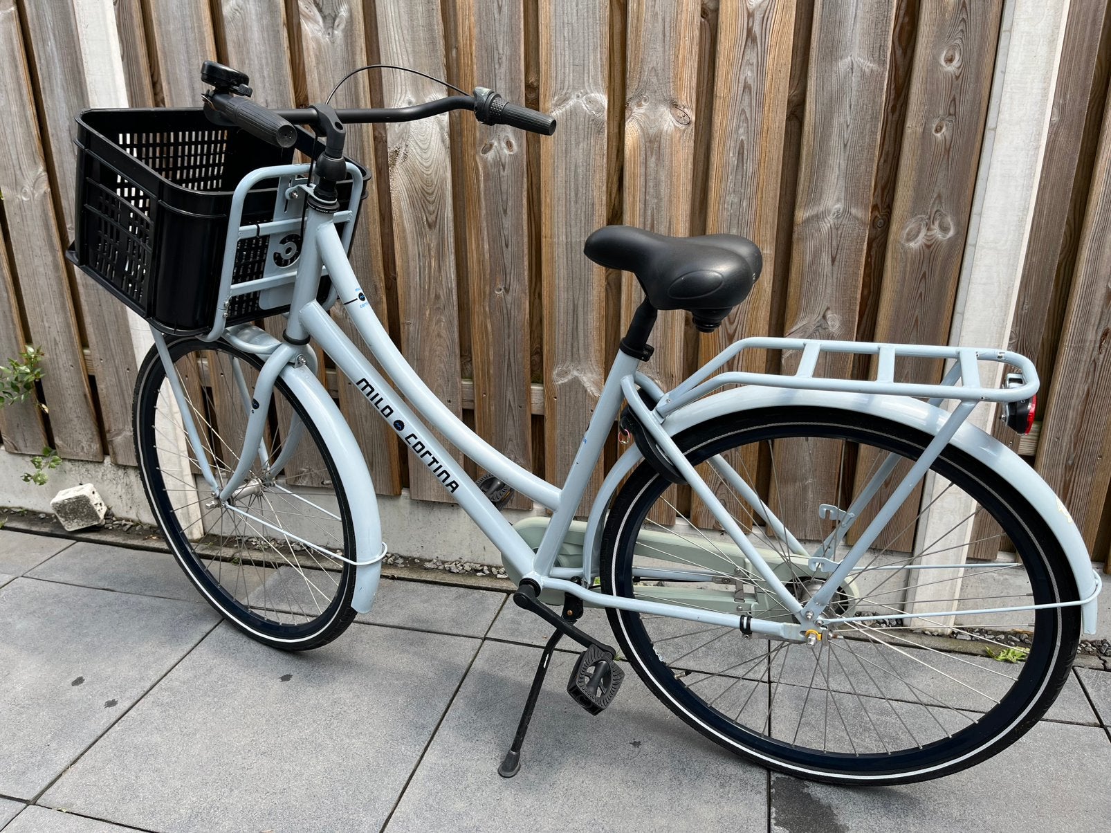 Blauwe Cortina dames fiets, Ophalen, Gebruikt, Terugtraprem, Versnellingen