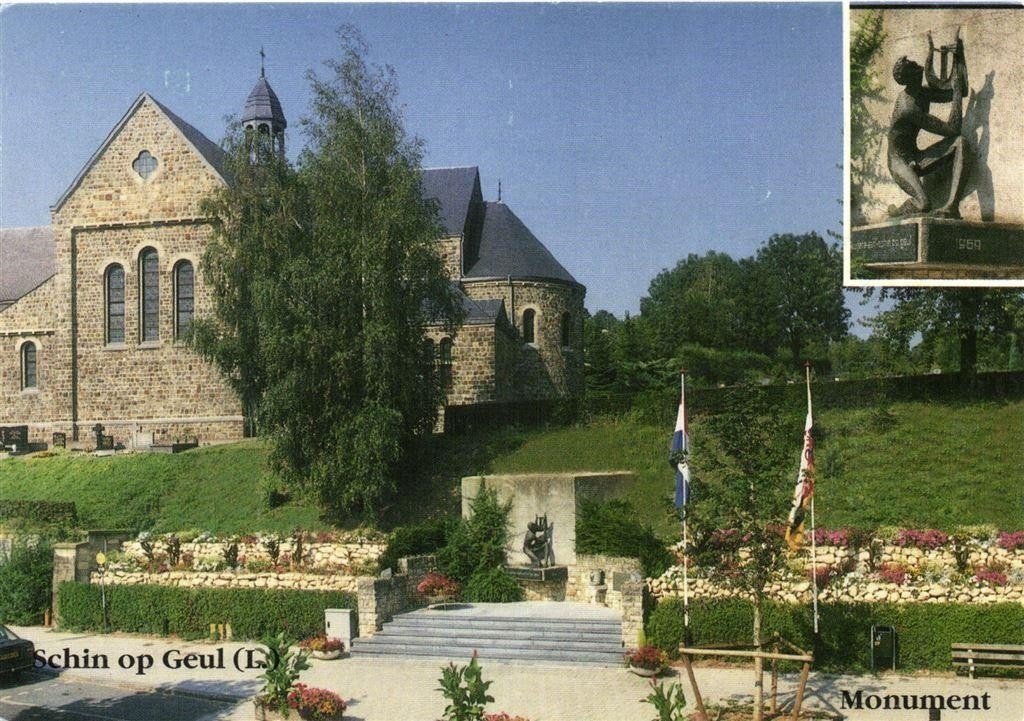 Schin op Geul [L.] - Monument - 2 afb - 1999 gelopen, Ophalen of Verzenden, 1980 tot heden, Gelopen, Limburg