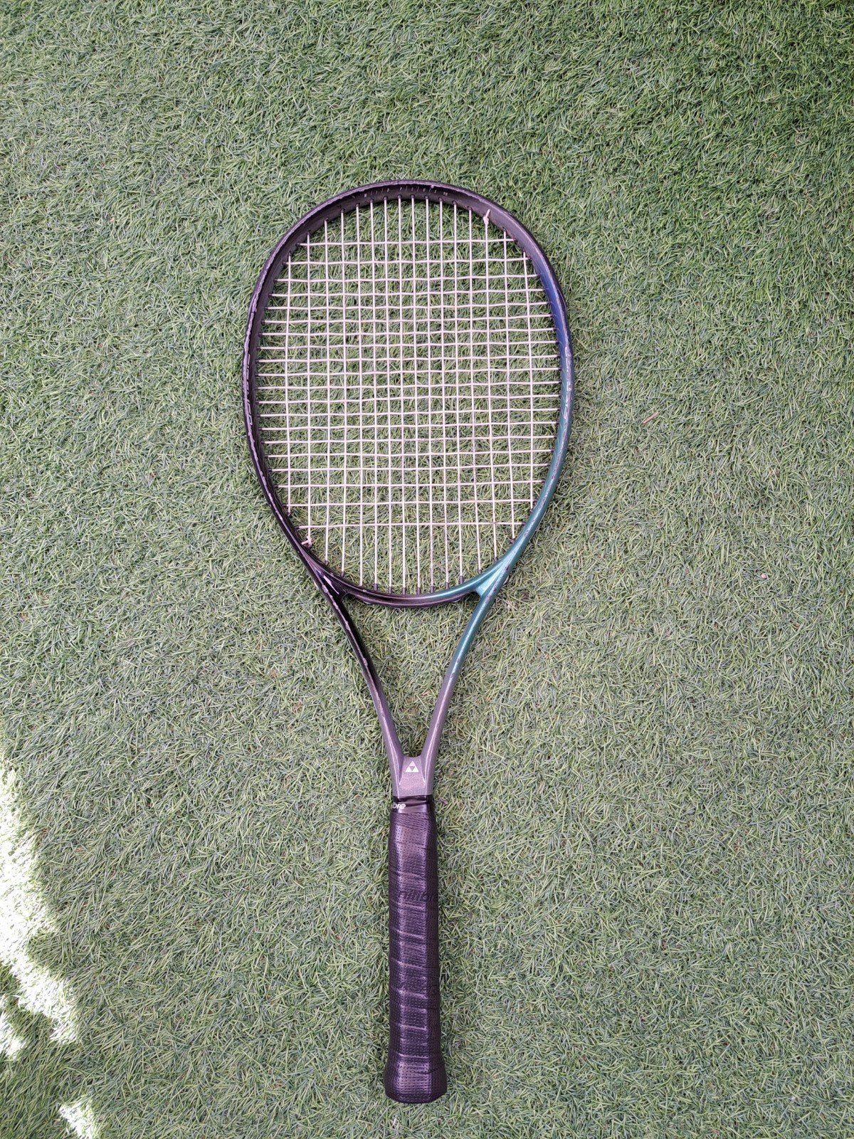 Fischer Elliptic Tournament system 98 L4 Tennisracket  gr-zw, Overige merken, Gebruikt, L4, Ophalen of Verzenden