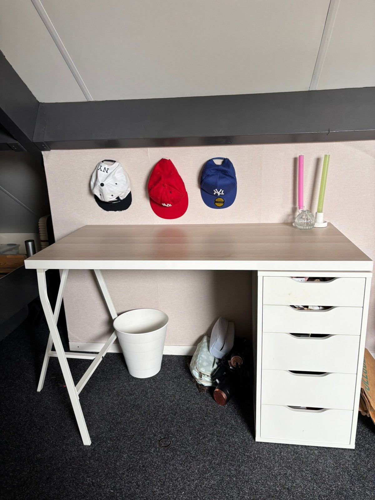 Ikea bureau met ladekast ALEX, Ophalen of Verzenden, Zo goed als nieuw