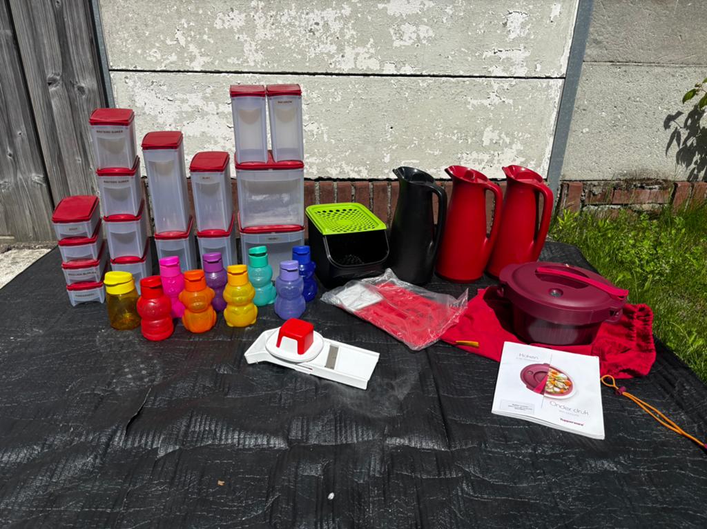 Tupperware pakket! Micro Minuut, Mando junior, thermoskan, Huis en Inrichting, Keuken | Tupperware, Ophalen of Verzenden, Gebruikt